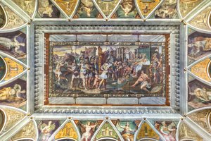 ユリシーズの部屋、パラッツォ・デッラ・プレフェットラ、ベルガモ、イタリアの金庫室の眺め（写真） 作： Unbekannter Künstler