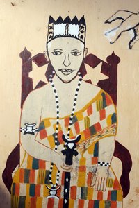 修道院に描かれたブードゥー教の壁画。トゴビル、トーゴ 作： Unbekannt