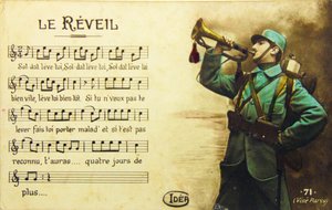 戦争 14/18 目覚め、20 世紀初頭 (ポストカード) 作： Unbekannter Künstler