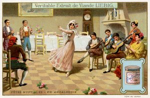結婚式のお祝いスペイン、アンダルシア 作： Unbekannter Künstler
