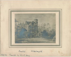 ウォルヴァーハンプトン-ダンストールホール：水彩画の写真、nd [c 1860] 作： Unbekannt