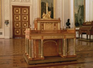 小さなキャビネット付きのライティングデスク、David Roentgen（1743-1807）、Neuwied 作： Unbekannt