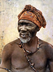 ズールー人医師の肖像、19世紀後半（写真プリント）