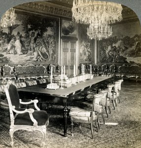 オスカー2世の国会議事堂、王宮、ストックホルム、スウェーデン。 作： Underwood and Underwood