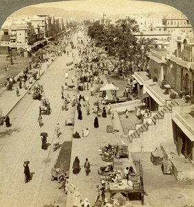 Jauhri Bazaar、Jeypore、オリッサ、インド。 作： Underwood and Underwood