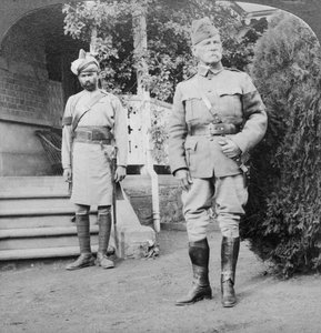 ロバーツ卿、南アフリカ共和国、イギリス軍の総司令官、ボーア戦争、1900〜1901年。 作： Underwood and Underwood