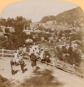 Simla、美しいヒマラヤマウンテンリゾート...、インド、1902年。 作： Underwood and Underwood