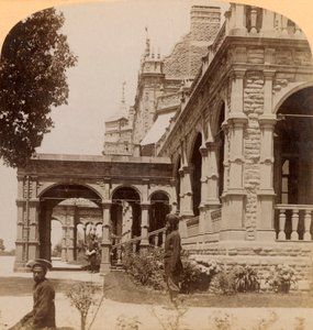 ヴァイスリーガルロッジの南正面... 1902年にインドの魅力的なサマーキャピタル、シムラにあります。 作： Underwood and Underwood