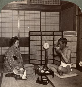 ホテル、広島、1904年の夏の夕食