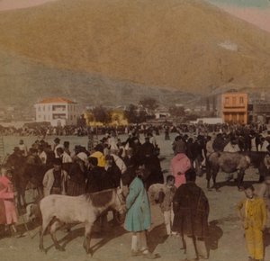 ラリサ、または古代シタデル、高さ950フィート、マーケットプレイス、アルゴス、ギリシャ、1903年。アーティスト：エルマーアンダーウッド、バートエリアスアンダーウッド。 作： Underwood and Underwood