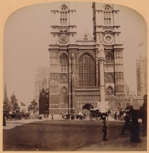 ウェストミンスター寺院、ロンドン、イギリス、1896年。 作： Underwood and Underwood