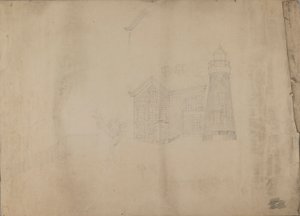 灯台と家 作： Unidentified