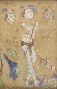 洞窟224より「3人の人物 作： 身元不明