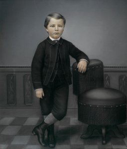 黒いスーツを着た少年 作： Unidentified