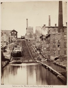 モリス・エセックス運河のインクライン、ニュージャージー州ニューアーク、c. 1870年。 作： Unidentified Photographer.