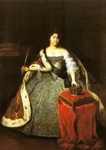 ロシアのエカテリーナ1世の肖像 作： Unidentified painter label QS