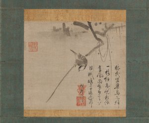 枝に止まる鳥、16 世紀初頭。