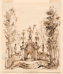 公園の噴水 作： Unknown