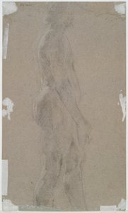 裸の男性（直腸）; 横顔の男性像（裏面） 作： Unknown