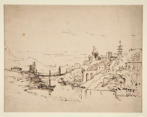 川の風景 作： Unknown