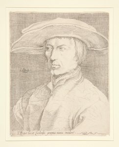 芸術家の自画像、1525年 [男性の肖像、いわゆるルーカス・ファン・ライデン、自画像] 作： Unknown