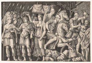 ローマの素晴らしさの鏡: 勝利の都とローマの間のトラヤヌス (皇帝トラヤヌス) 作： Unknown