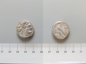 エジプト出身のエジプト王、プトレマイオス 12 世のテトラドラクマ 作： Unknown