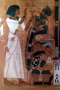 「オシリスの燻蒸」、エジプト第 19 王朝のネブクエドの死者の書