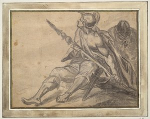 2 つの着席兵士 作： Unknown