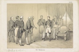 ナポレオンとのヴェルウエル、1806年 作： Unknown