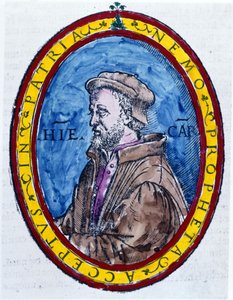 (Cardanus Hieronymus) イタリア語でJerome Cardan Gerolamo Cardano, イタリアの医師、数学者、哲学者、占星術師 (Pavia 作： Unknown artist