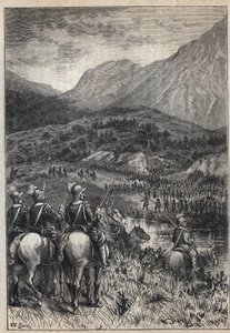 戦場-19世紀、ウォルター・スコット（1771-1832）の歴史小説「スコットランドの清教徒」（Old Mortality）の挿絵 作： Unknown artist