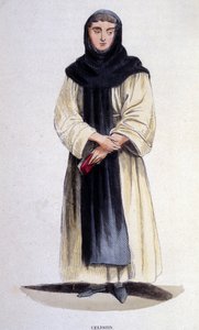 セレスタン（1254年にセレスタン5世によって設立された修道会の修道士） 19世紀のエングレーヴィング 作： Unknown artist