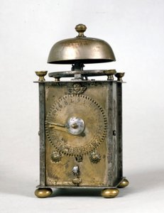 16世紀初頭、修道院で使われていた葉っぱの付いた目覚まし時計で、祈りの時間を示しています。 作： Unknown artist