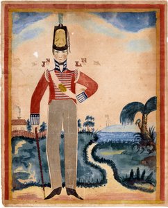 カリブ海の足部第7連隊（Royal Fusiliers）の一等兵。 作： Unknown artist