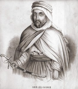 アブド・エル・カダー（Abd El-Kader）（1807 - 1883）、アルジェリアのアラブ首長。 作： Unknown artist