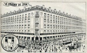 1898年の「リヨンのアベニール百貨店」の広告。