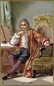 アラン・ルネ・レサージュ（Alain-Rene Le Sage）（1668-1747）。19世紀のクロモリトグラフ。 作： Unknown artist