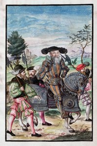 Albert de Brandebourg (Albrecht von Brandenburg-Ansbach) (1490-1568) - プロイセン公アルバート (From: War Order) - 匿名 - 1555 - 紙に水彩とインク - 39x26 - ベルリン州立図書館 ©FineArtImages/Leemage 作： Unknown artist