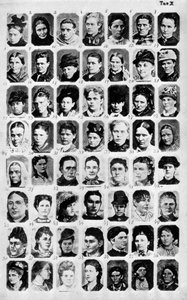 イタリアの犯罪学者チェーザレ・ロンブローゾ（1835-1909）が収集した写真をまとめたアルバム。"The criminal man"