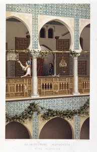 アルジェリアのムーア建築 - Firmin Didot著「アルジェリア：歴史、コンクェート、植民地化」にて 作： Unknown artist