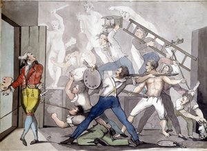画家のアレゴリー。19世紀のエングレーヴィング。 作： Unknown artist