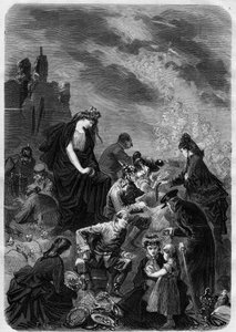 アレゴリー：プロイセンの占領下にあるフランス領（アルザス・ロレーヌ）の発展を願う愛国的な購読。L