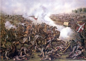 アメリカ南北戦争（1861～1865年）。ファイブフォークスの戦い（バージニア州）4月01日