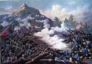アメリカ南北戦争（1861～1865年）。ケネソー・マウンテンの戦い（ジョージア州）6月27日 作： Unknown artist