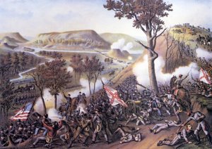 アメリカ南北戦争（1861年～1865年）。ミッショナリーリッジの包囲戦、11月25日 作： Unknown artist