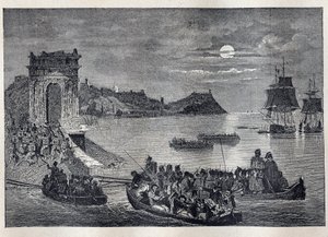 アンコーナ（Ancona） - ルイ・フィリップ1世が2月22日から23日の夜に発動したイタリア遠征隊 作： Unknown artist