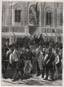 1839年5月12日に逮捕される前のフランスの革命家アルマン・バルベス（1809-1870） - 1882年のエングレーヴィング（『Histoire de dix ans: 1830-1840』ルイ＝ブラン（1811-1882）著 作： Unknown artist