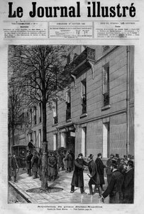 ジェローム・ボナパルト（1784-1860）の息子、ジェローム・ボナパルト・ディット・プロン（プロンプロン）（1822-1891）（ナポレオン・ジェローム・ボナパルトまたはプリンス・ジェローム・ナポレオン）の1883年の逮捕-1883年の「The Illustrous Journal」の表紙