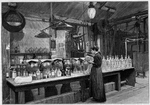 写真術：リヨンのM.Lumiere社での写真プレートの製造：感光性乳剤の調製。1895年11月16日の「La Nature: revue des sciences et de leurs applications aux arts et a l
